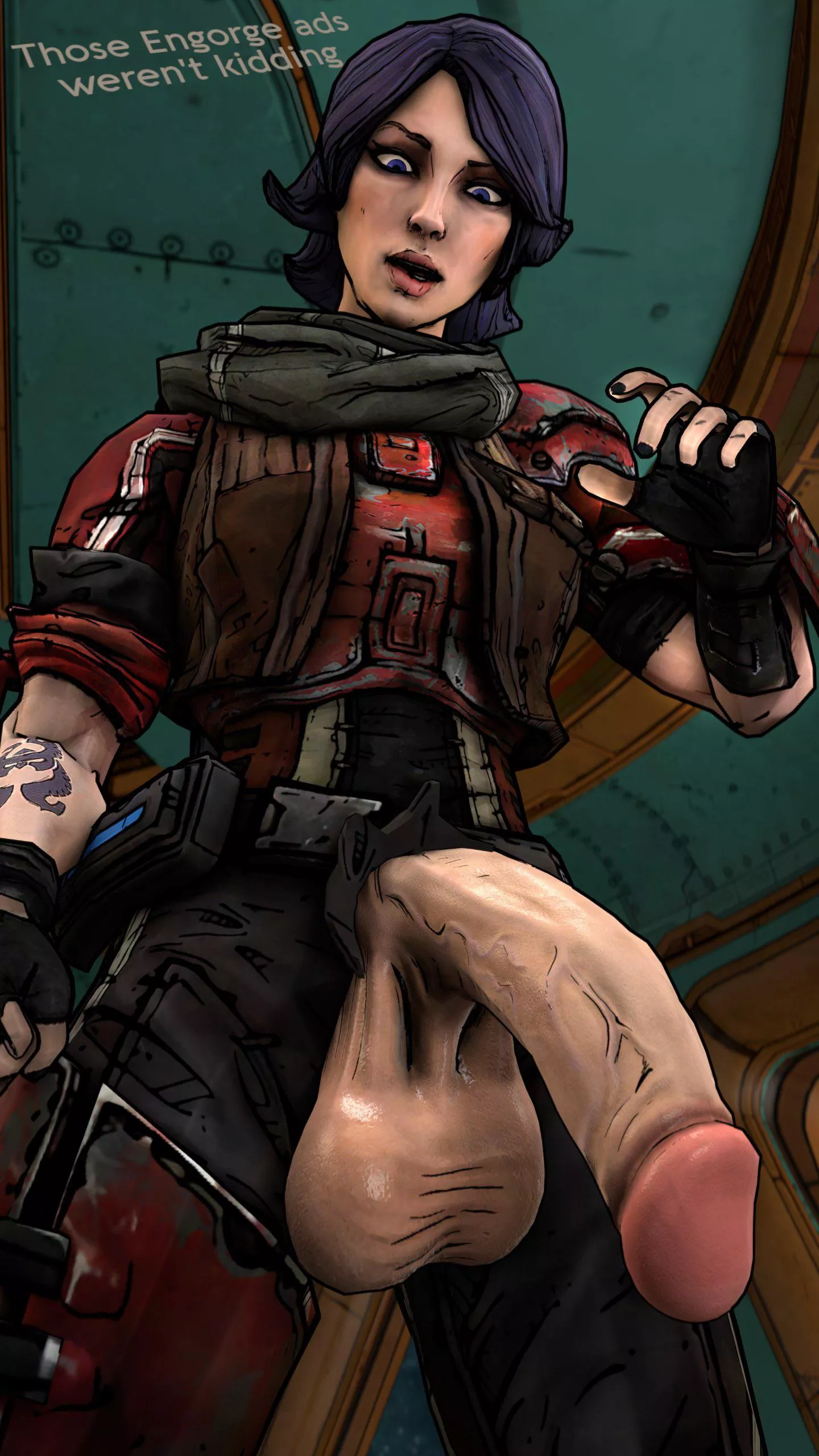 Athena gets ENGORGED [Borderlands] (DentolSFM) posted by Futa_Zealot