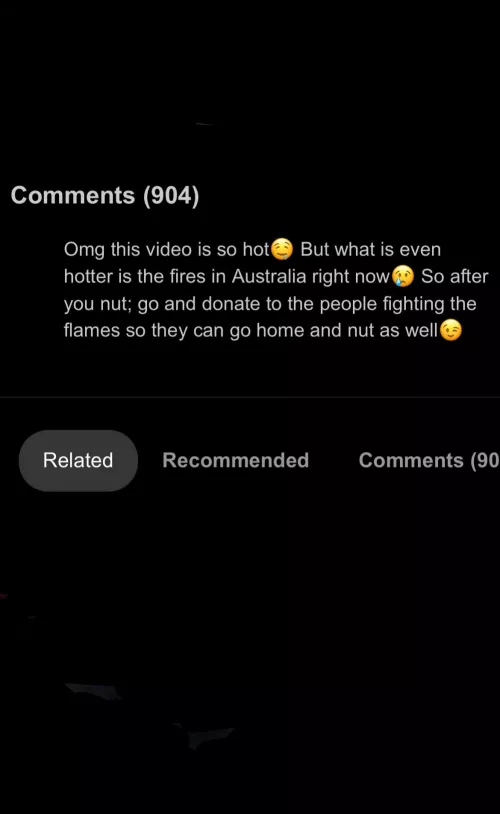 Australia burning down and your just going to nut 😔 by oakleyg23