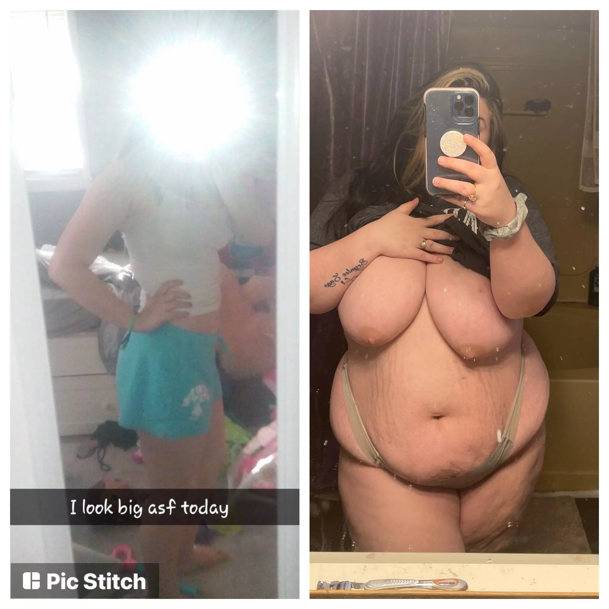 Back when I thought I was fat… to when I’m actually fat🫠 posted by sugargirl2001