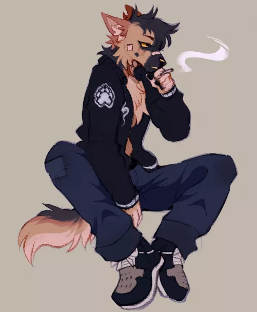 Bad ass dawg (art by me) by soureggu