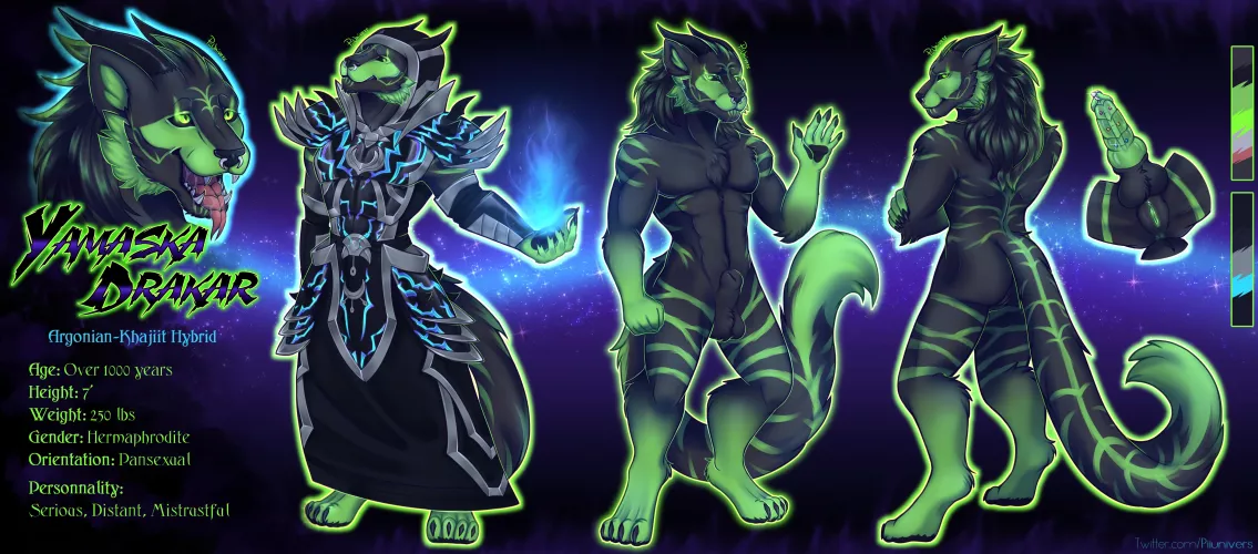 Bad Ass Felid Hybrid Male Hermaphrodite (artist: me, Twitter @Piiunivers) by Piiunivers