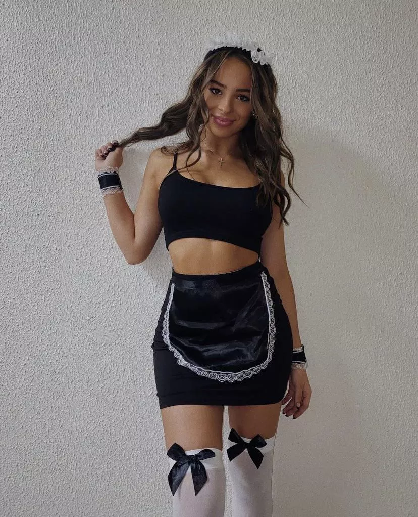 Bad lil Maid 🤍🖤 posted by alphadaawwgg