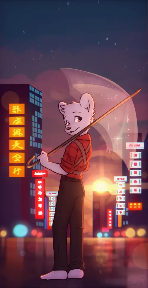 Barnaby in Bangkok - art by @Deadyoung7 on Twitter for me by IAmBarnabyBear