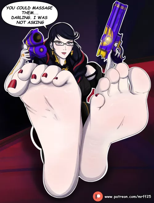 Bayonetta wants a massage. (Mrff25)[Bayonetta] by Banime2019