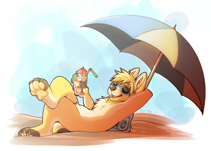Beach day by Bonkers_Reee