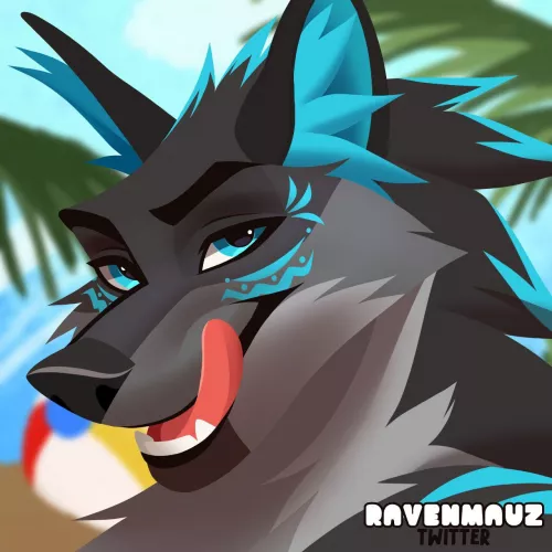 Beach wolf (Ravenmauz) by FurfagMatt