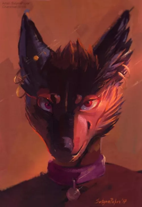 Beam of red Light. Gouache painting. [art by me] by SatynaPaper