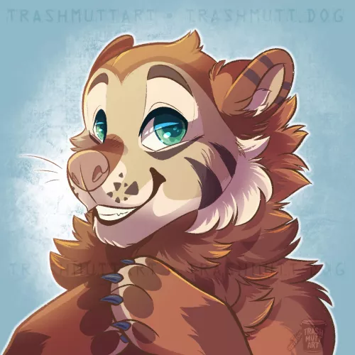 Bear Tiger 🐻🐯 (art by me - TrashmuttArt on Twitter) by trash-mutt