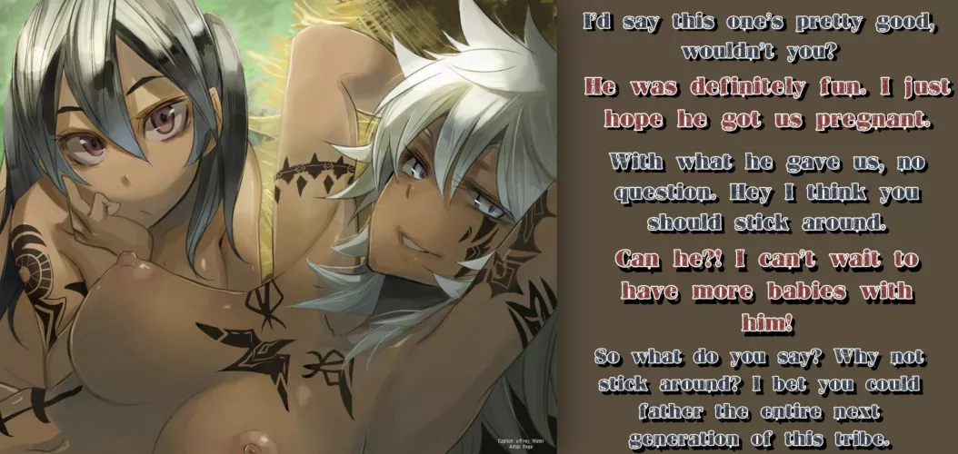 Becoming the tribe’s breeder. [Implied Breeding] [Implied Harem] by Firey_Water