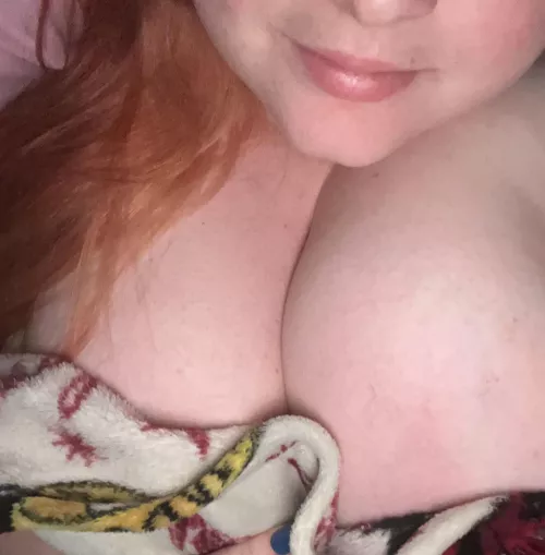 Bedtime cleavage… cuddle me? 🥺 by Consistent_Try7314
