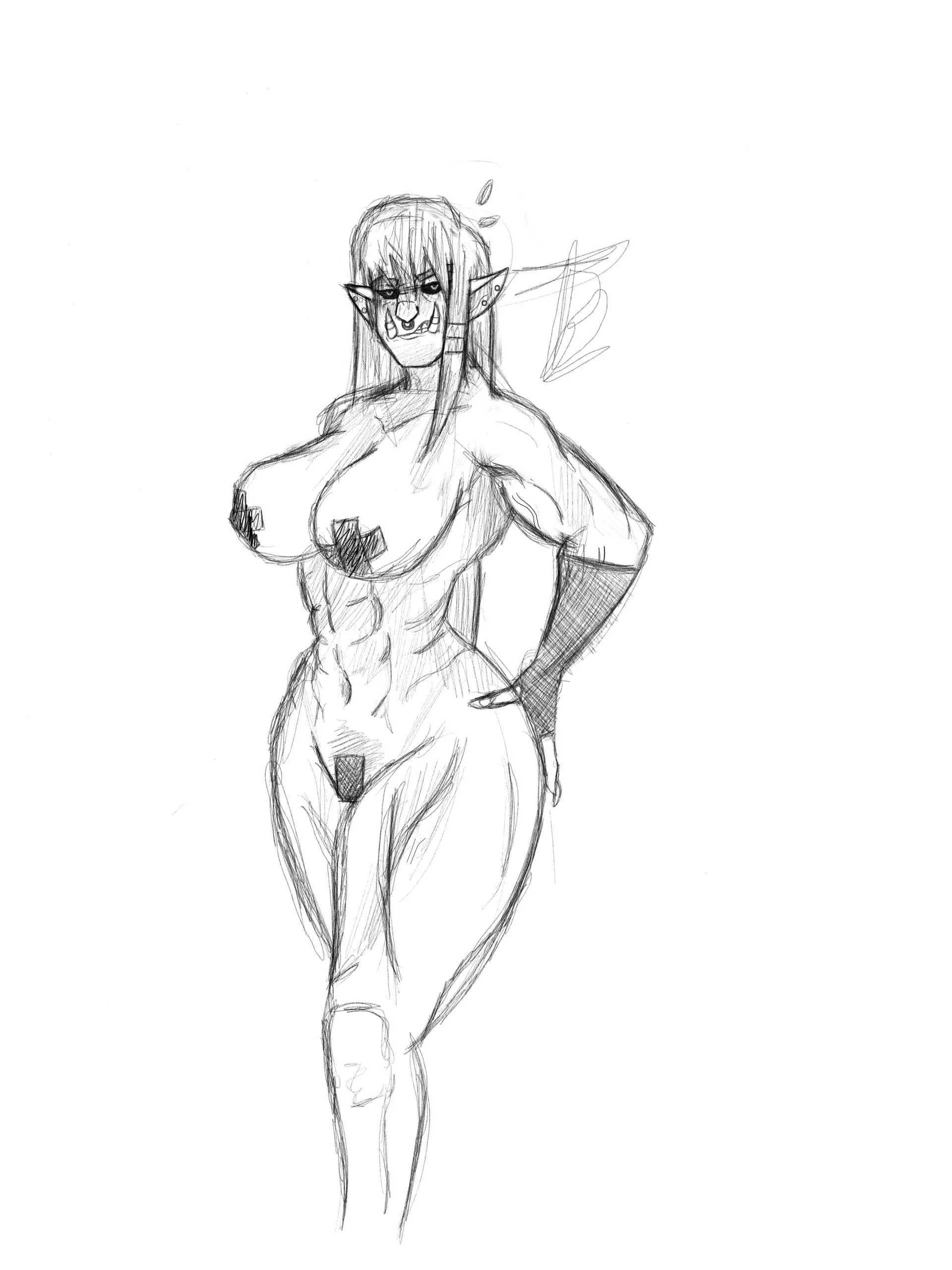 BEEG orc lady by me (@Kerfuffles_is_neat) posted by Bubber2346