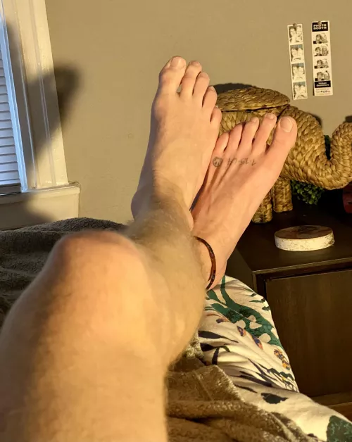 Been feeling under the weather all day today. Who’s gonna come take care of me? by BlondeBoyFoot