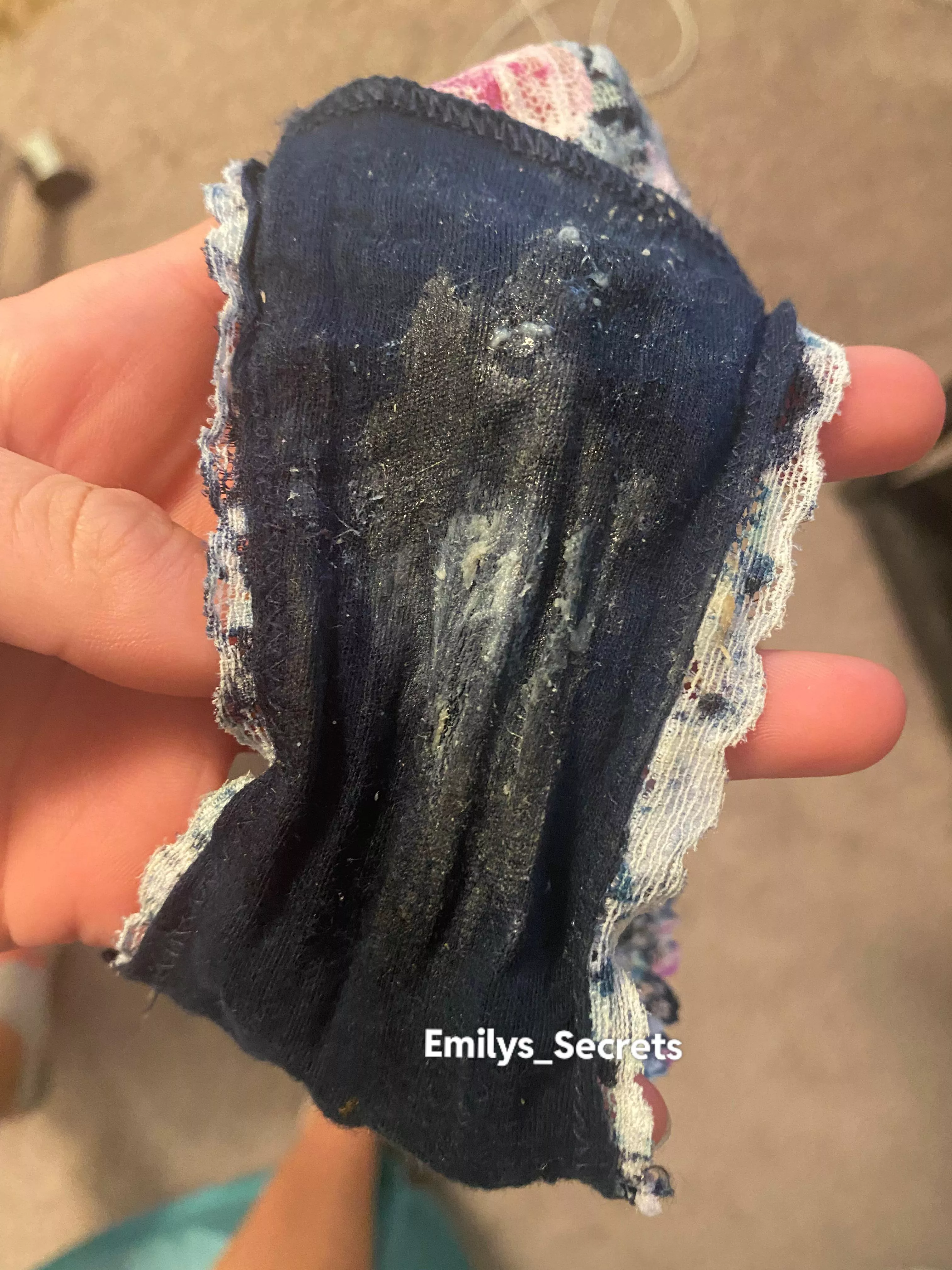 Been so horny lately.. got these a bit soaked and creamy ✨💦 posted by Emilys_Secrets