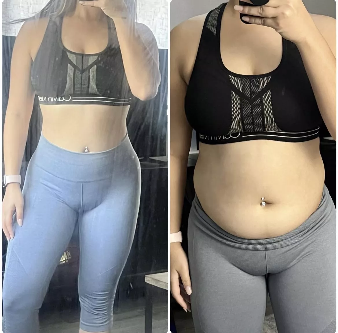 Before & After I pretended to workout but ended up going to Jack in the Box 🥰 posted by azn_mami