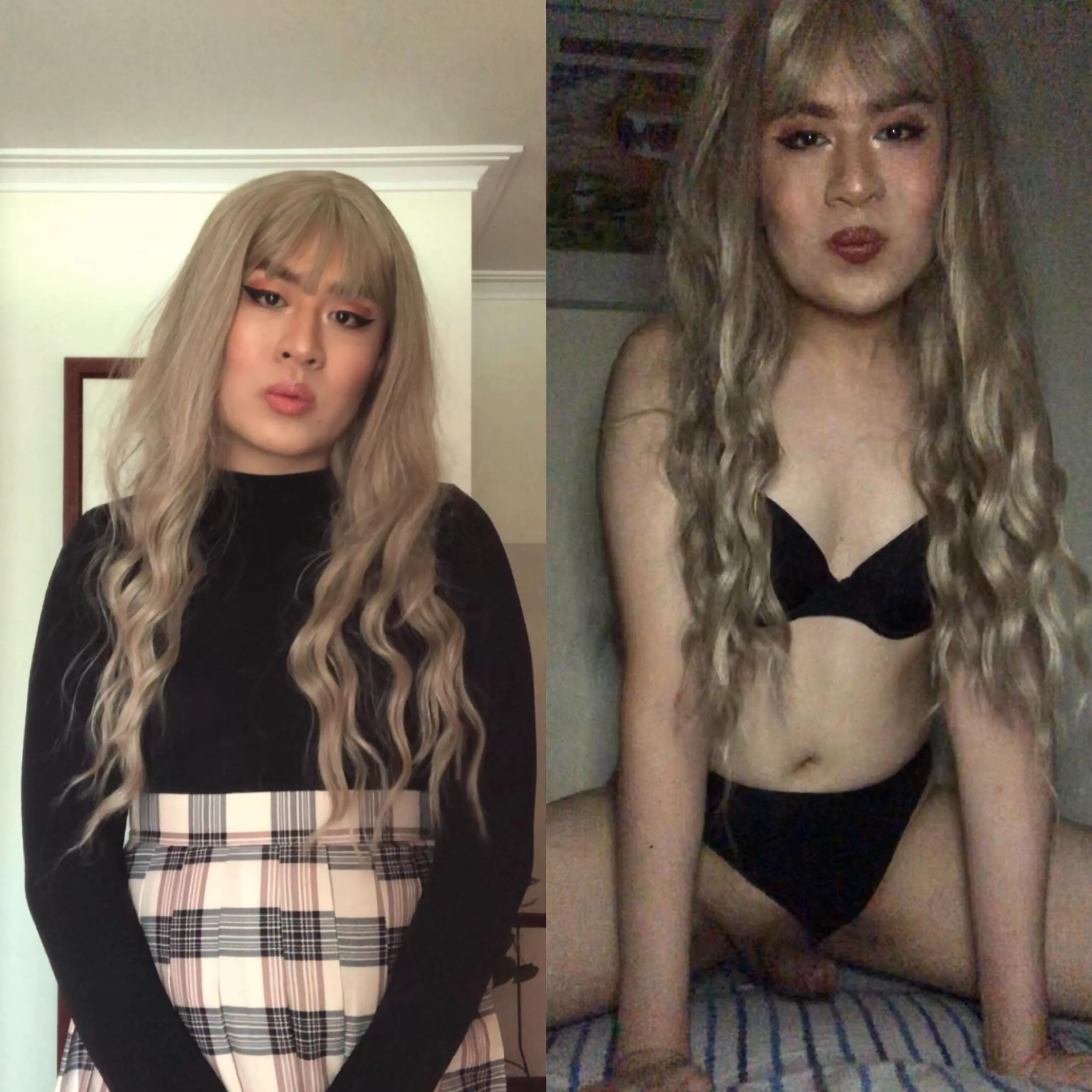 before & after our study session 😜 posted by coralovecd