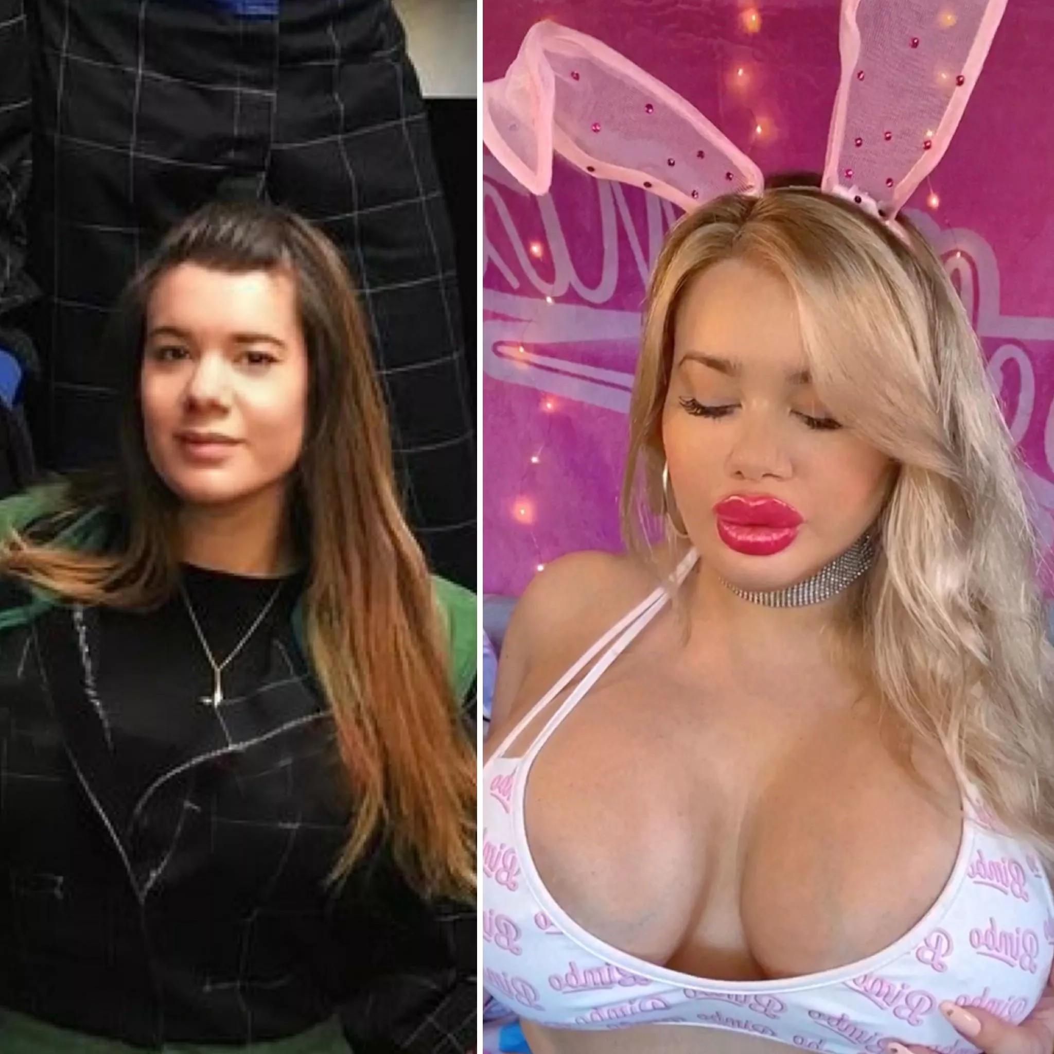 Before/After Bimbo Bunny 🐰🥚🥚💦 posted by Itsdollymix