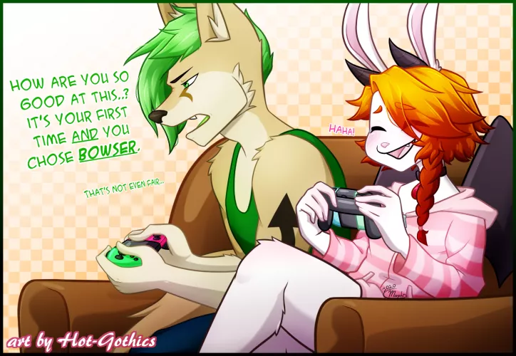 Beginner's Luck, I guess? haha (art by Hot-Gothics) by MorphiDragunny