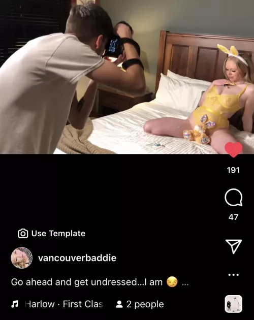 Behind the scenes of my Easter bunny photoshoot 🐰 by vancouverbaddie