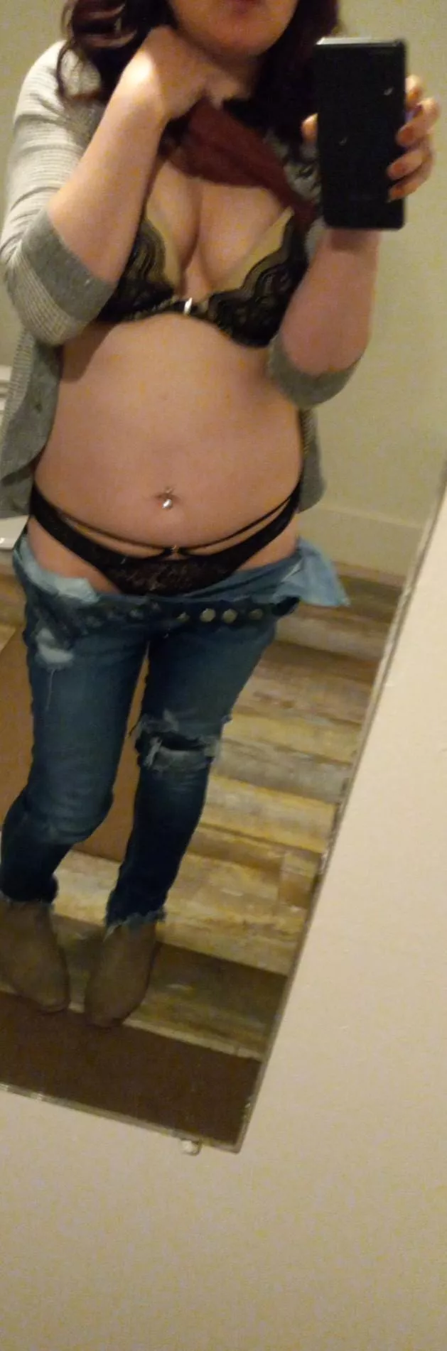 Being naughty in the bar bathroom(F) posted by hotnurse83