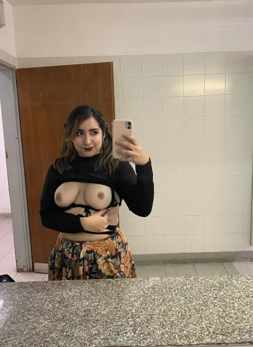 Being the studious overachiever girl from class can be tiring so I cope by flashing my tits in public restrooms by LFJTqt