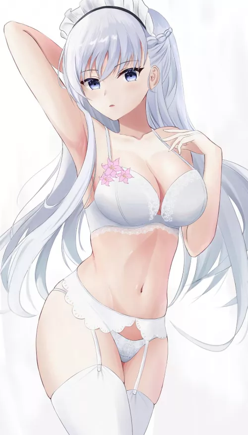 Belfast in white panties (warabi_ymmt) [Azur Lane] by elegantloveglimmer