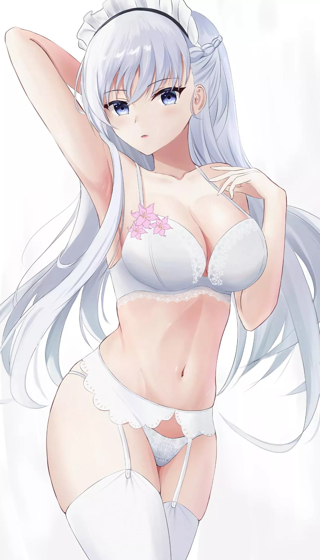 Belfast in white panties (warabi_ymmt) [Azur Lane] posted by elegantloveglimmer