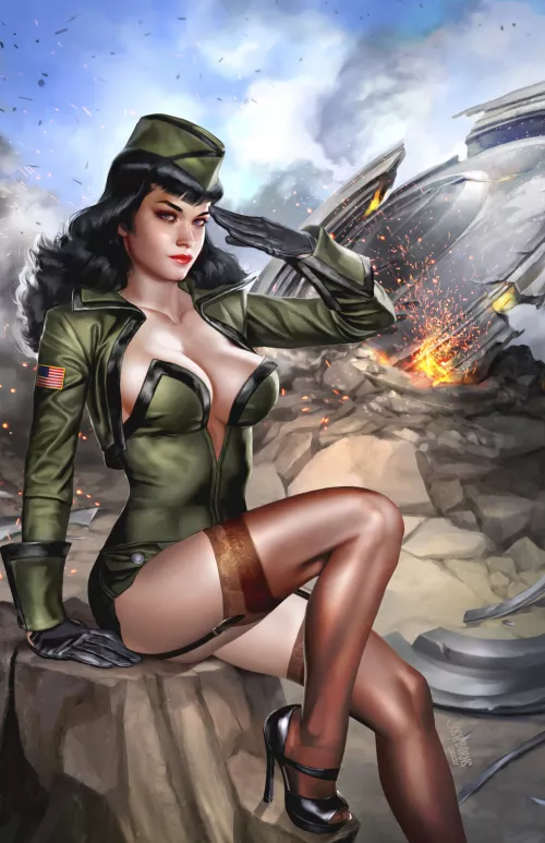 Bettie Page: The Alien Agenda #1 by Josh Burns by n0laloth