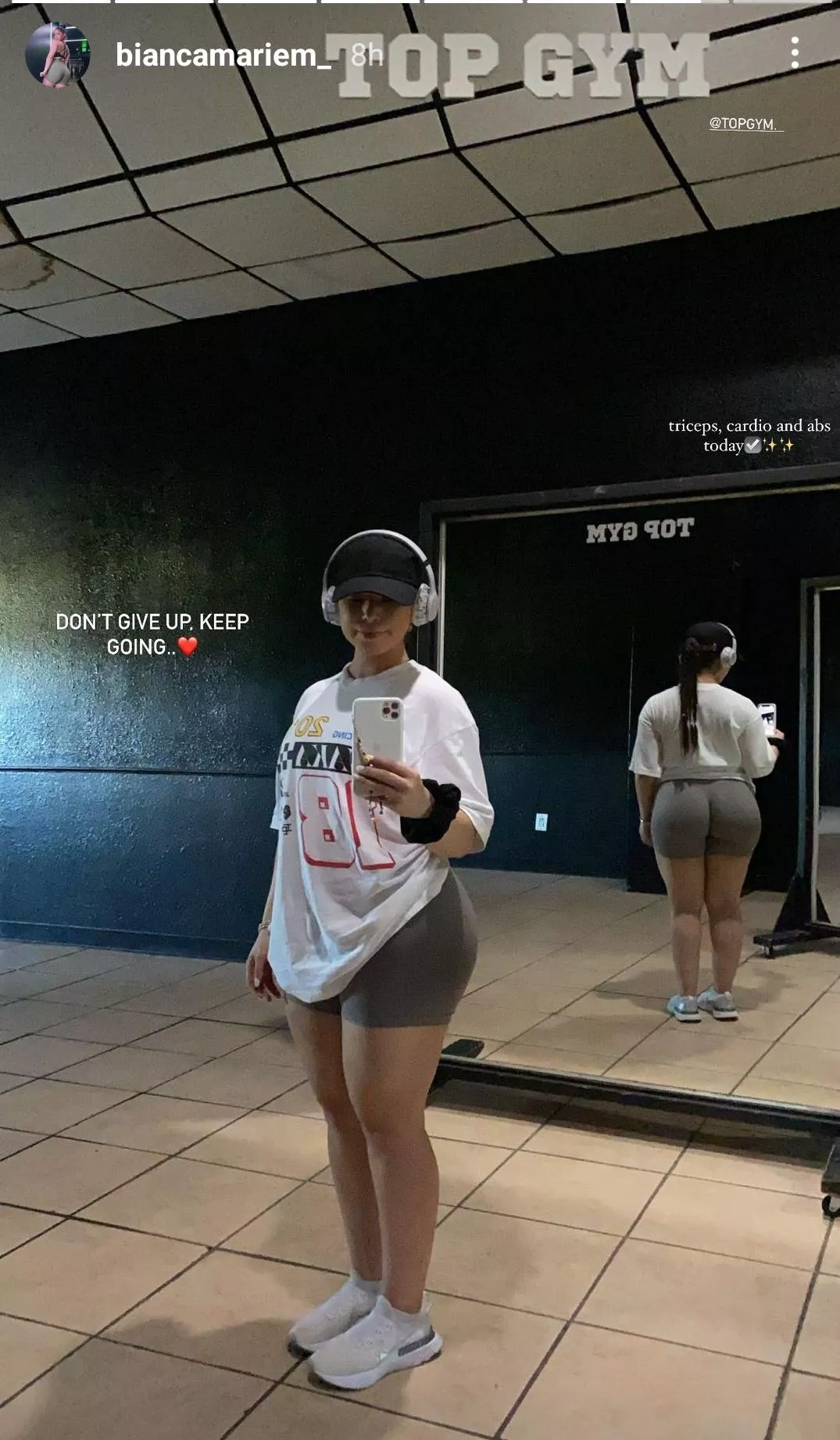 Big Butt Bianca showing off her wagon in the mirror posted by assmannn1