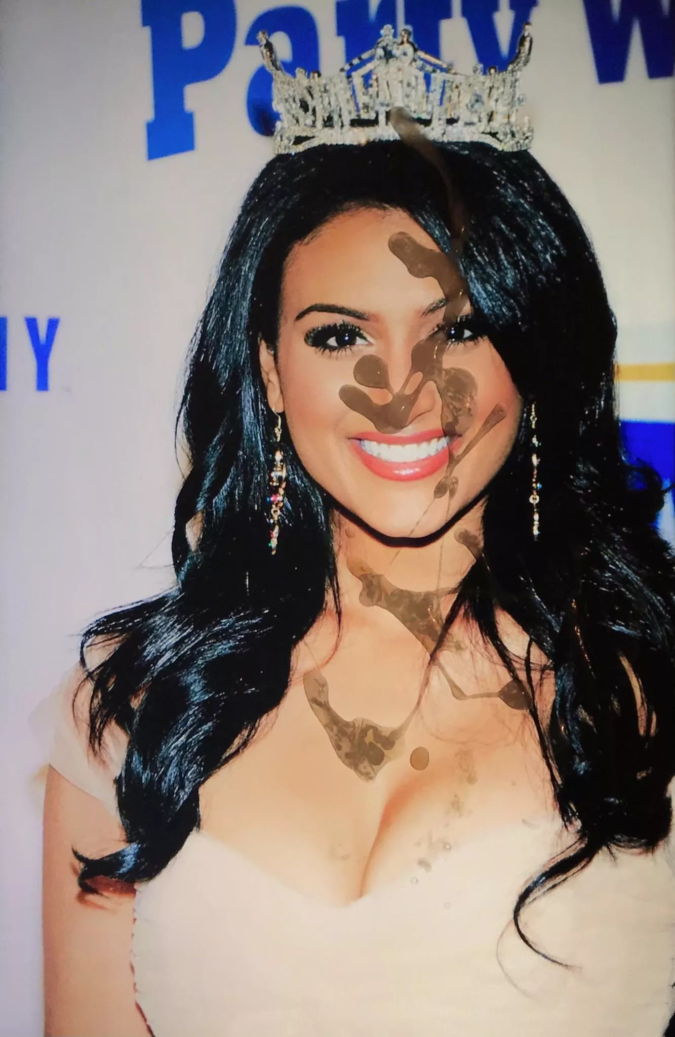 Big Facial for the Big-Tits Miss America. Nina Davuluri looks great with her exotic figure. posted by CANucky_83