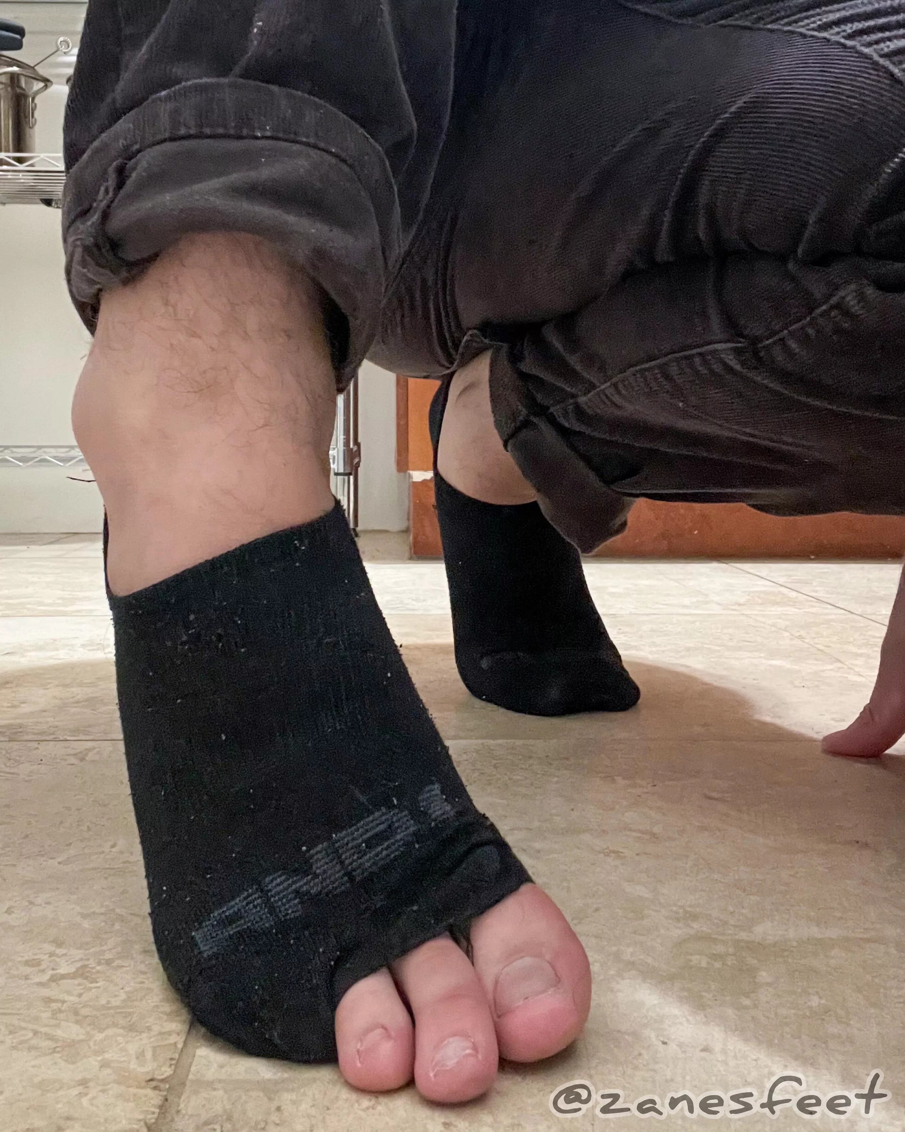Big feet = ripped socks. Message me to get this stinky pair posted by Zanes-Feet