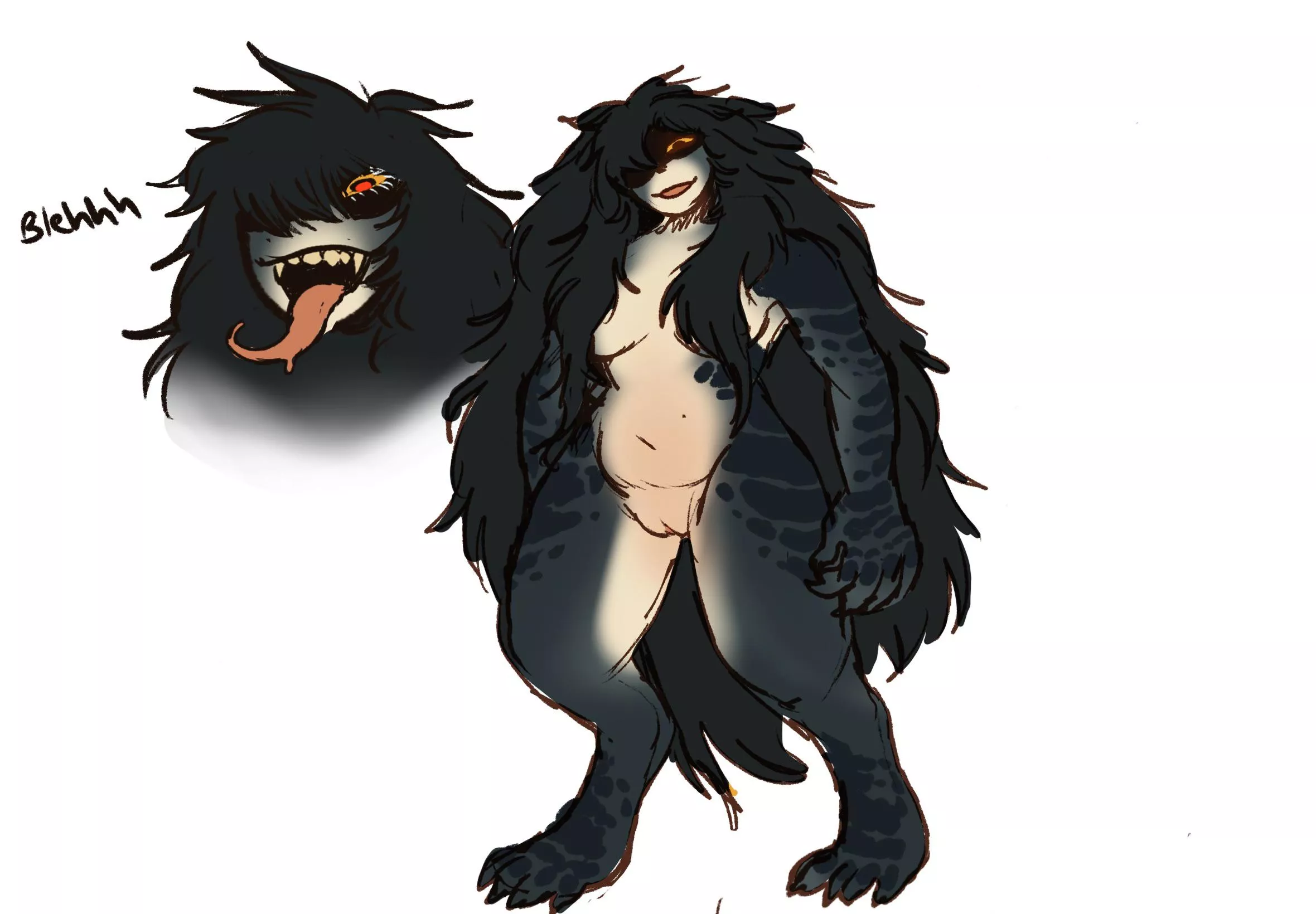 big ol fuckin lizurd [my art] posted by whitedogwrites