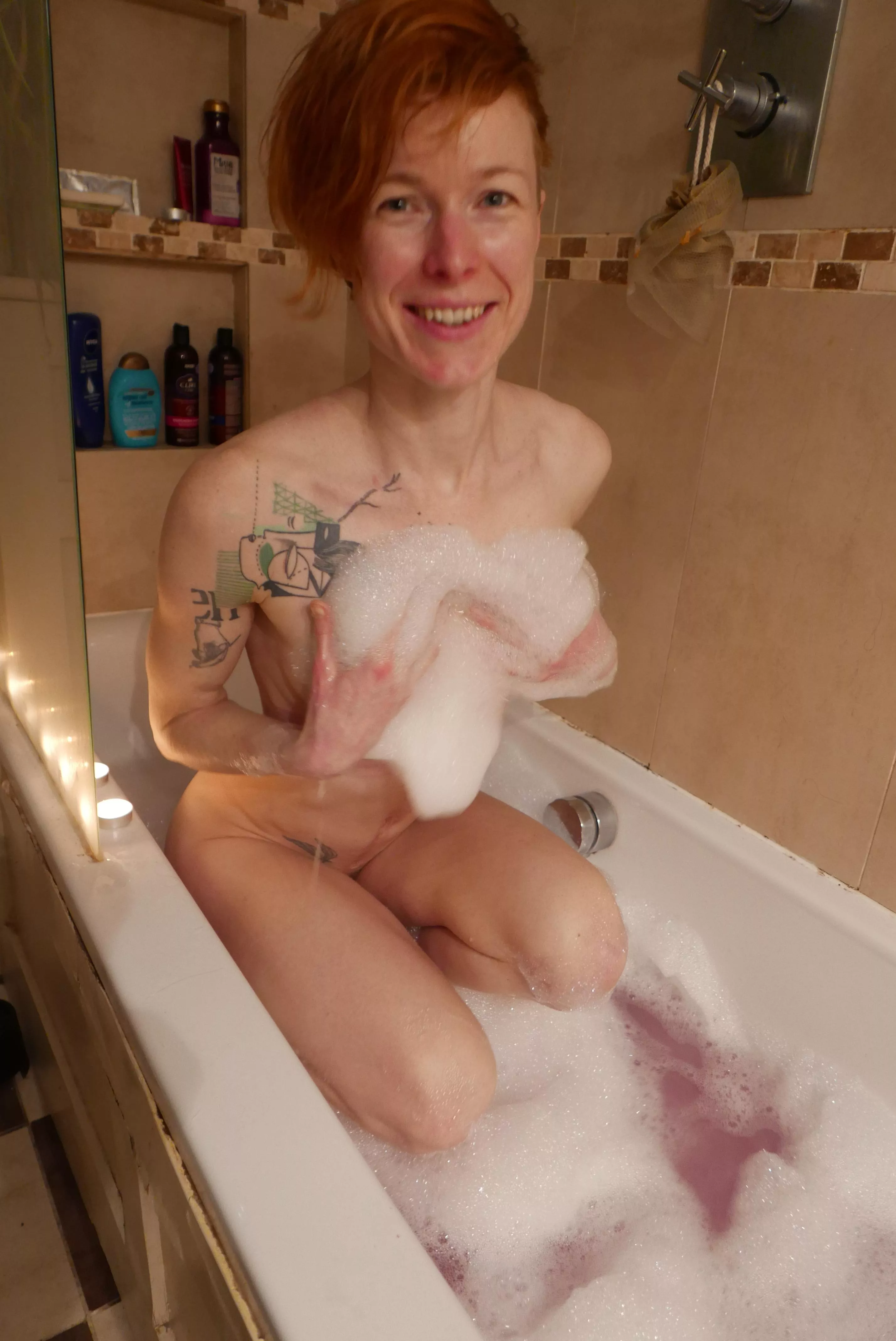 Big smile in the bath posted by JuniperLunaRocks