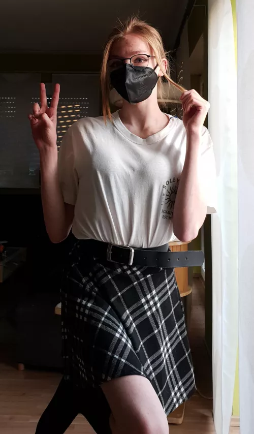 Bit late to Femboy friday. Would be able to go out in that fit if I had the confidence. Also noticed yet again getting better with the eyeliner. by YourNearbyFemboy