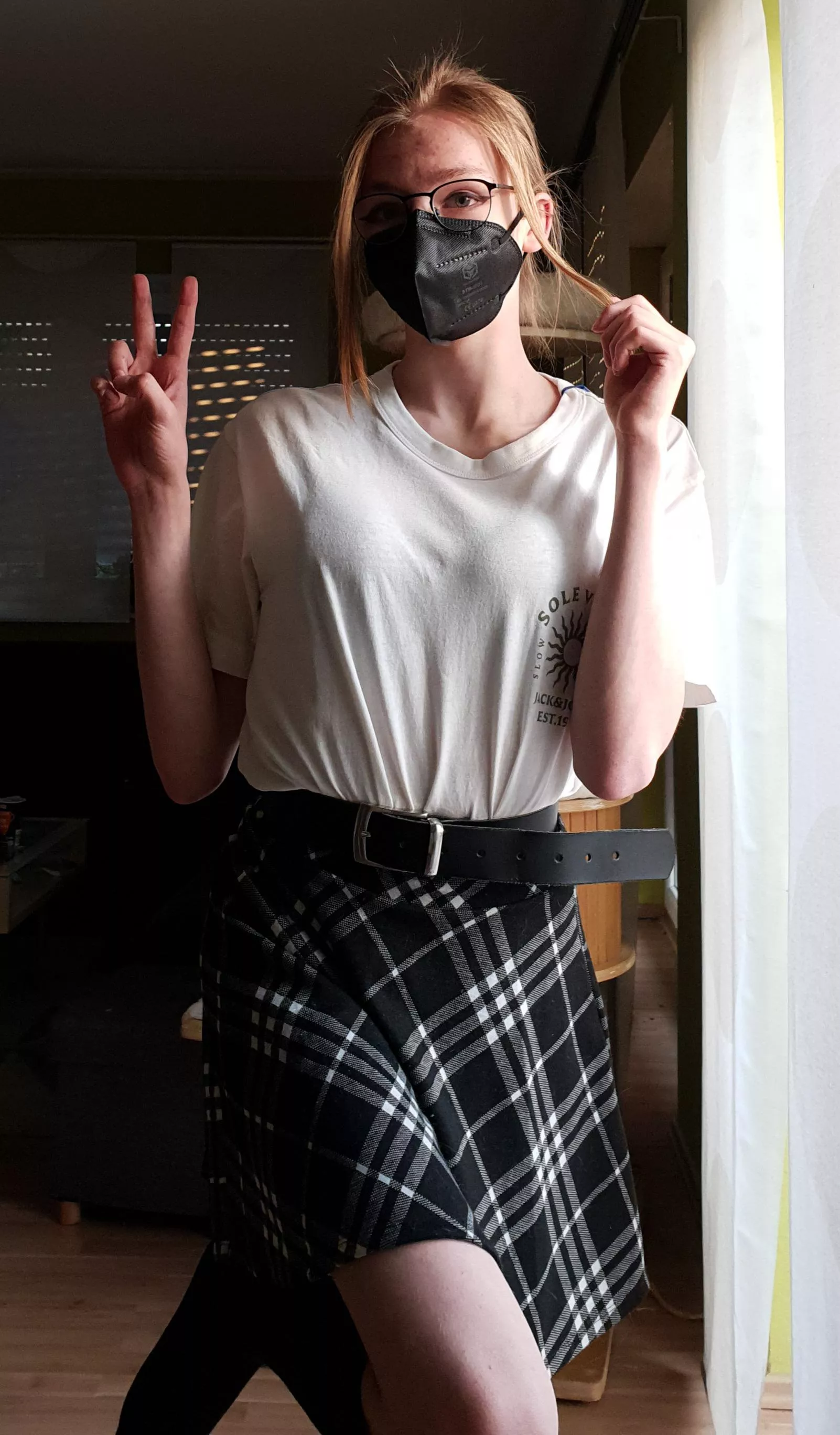 Bit late to Femboy friday. Would be able to go out in that fit if I had the confidence. Also noticed yet again getting better with the eyeliner. posted by YourNearbyFemboy