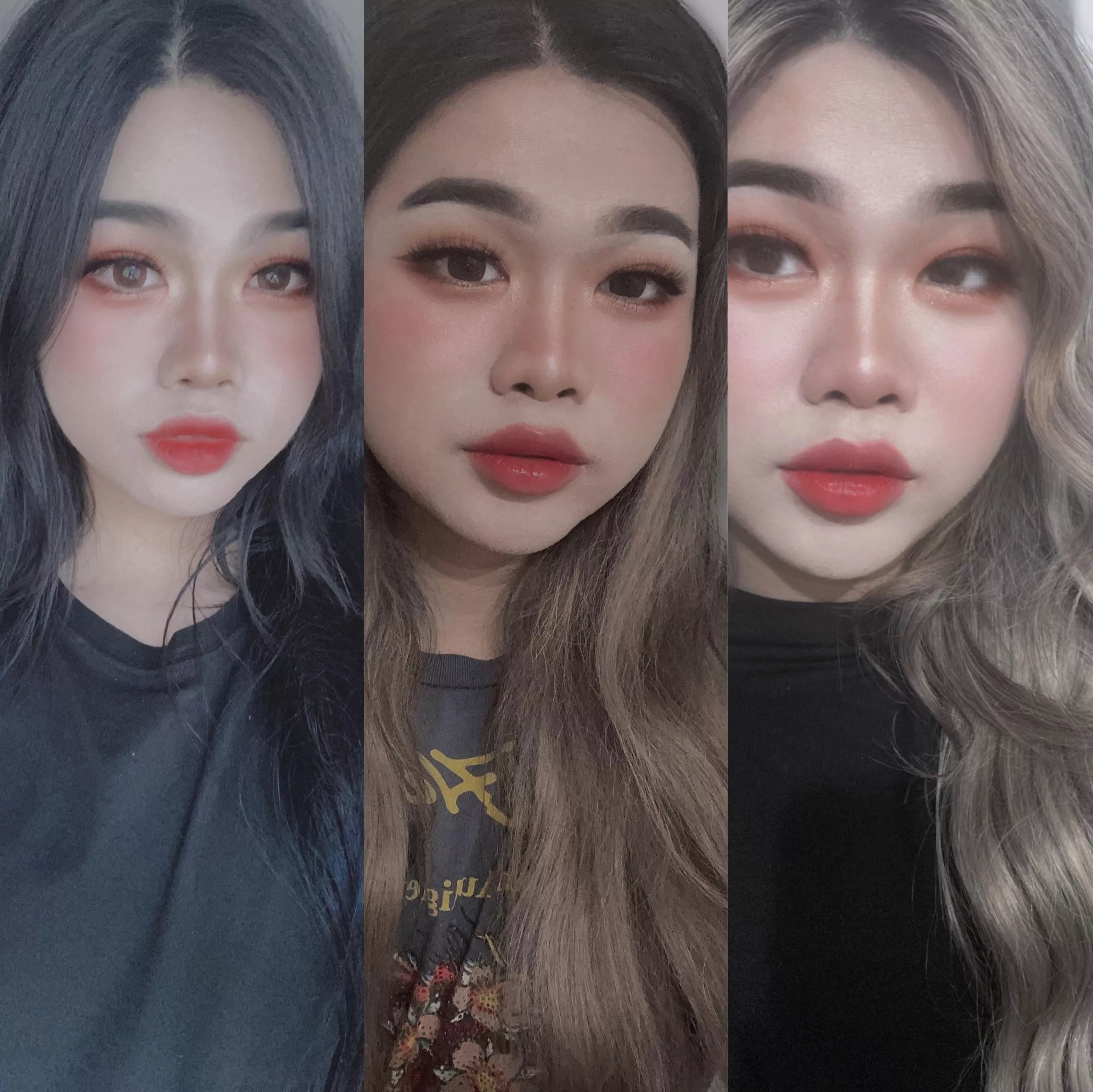 Black, brown or blonde? 🤔 posted by averageladyboy