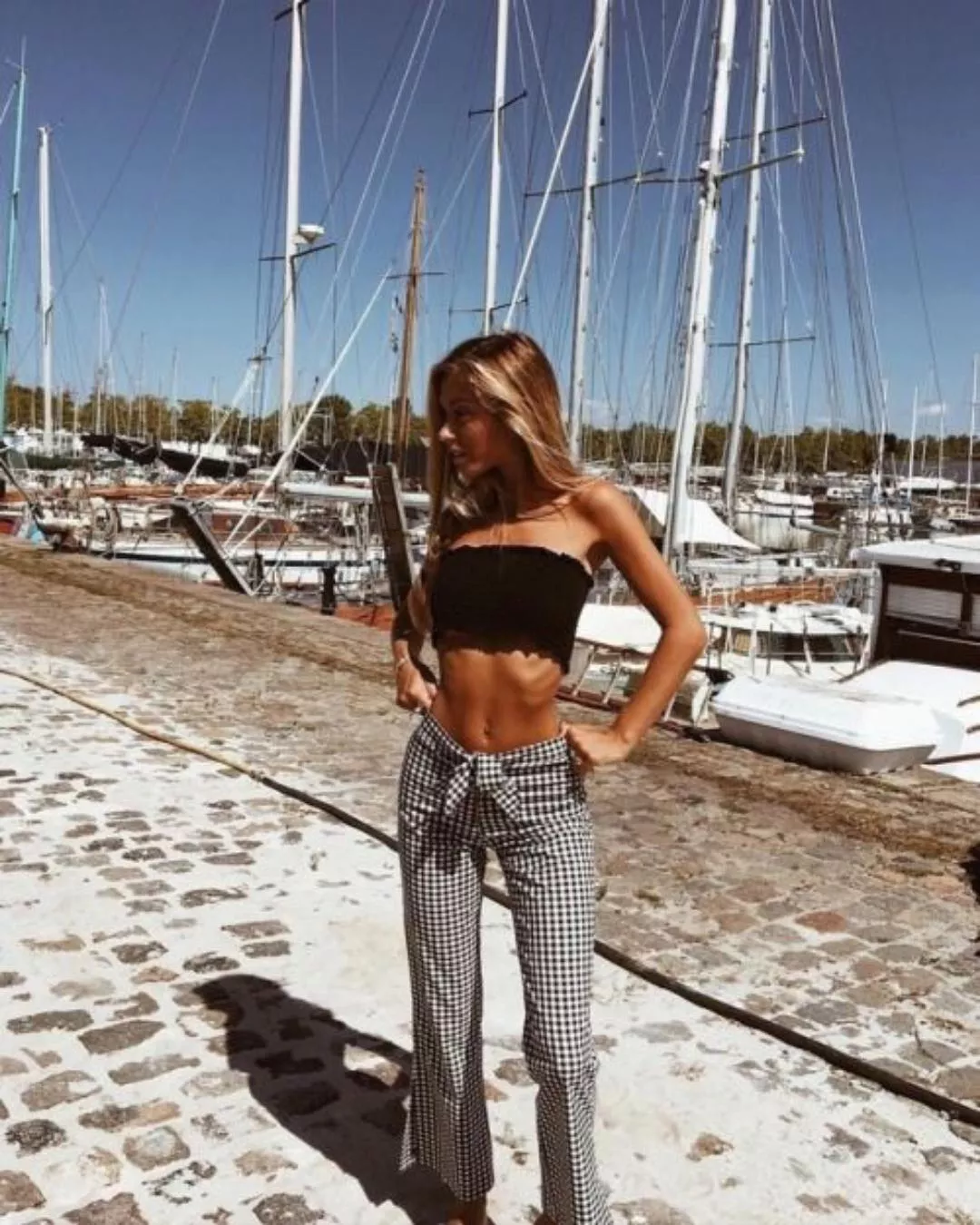 black crop top posted by Olane8140