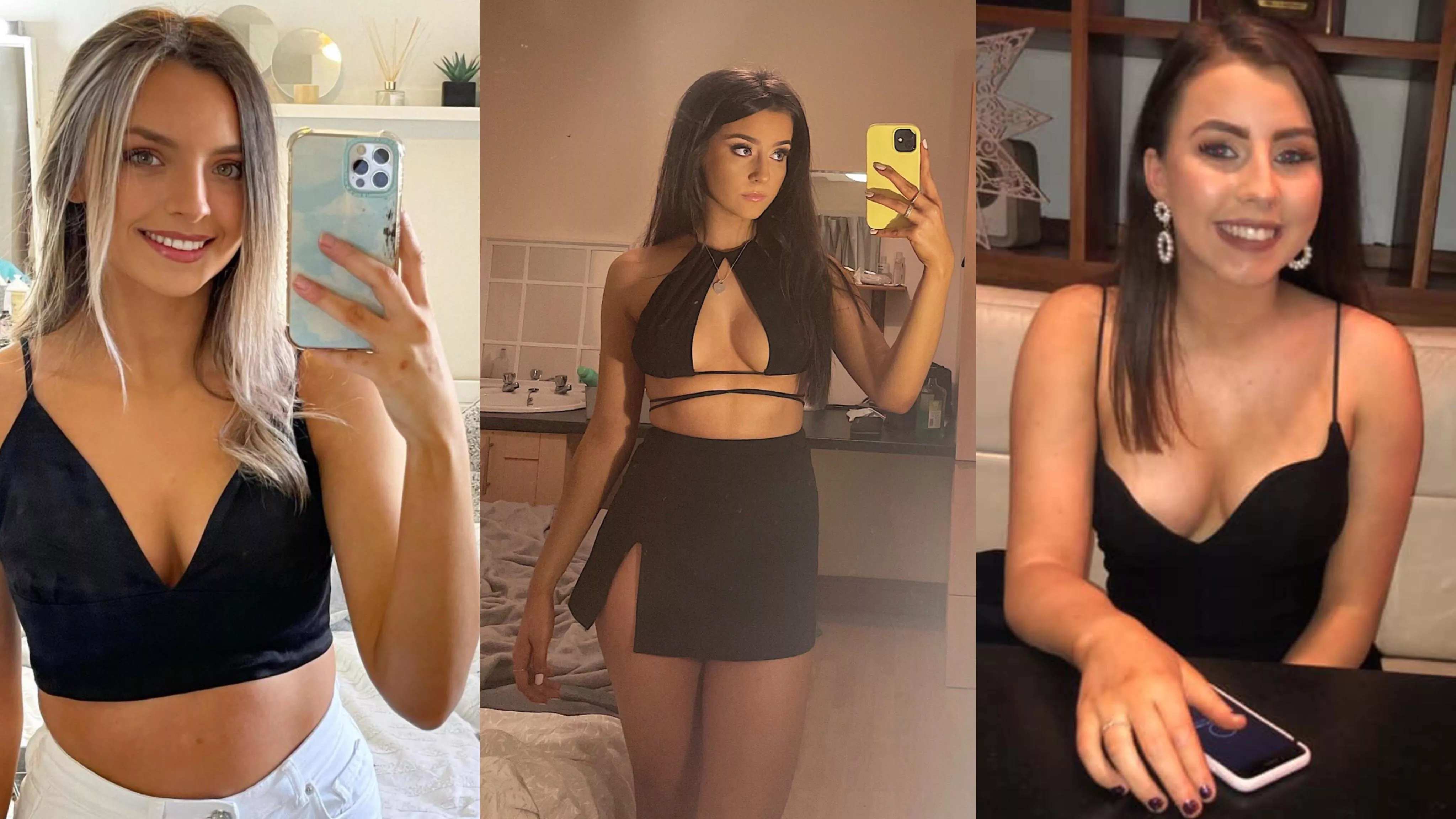 Black dress’ & beautiful cleavage. posted by mma_roasted