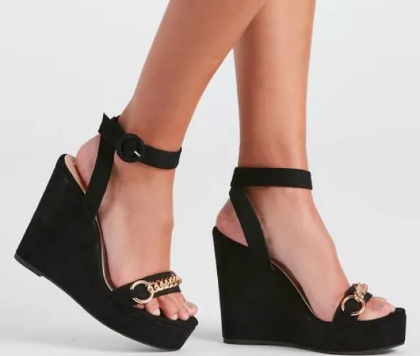 Black wedge heel sandals by Due_Reputation_3525