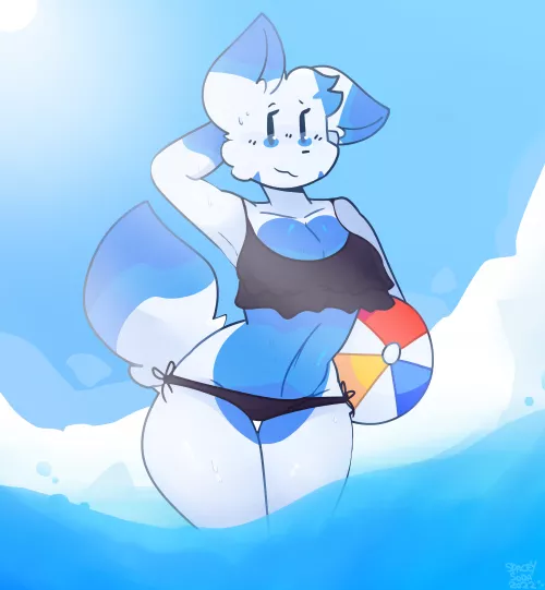 Blu Beach [OC] by SpaceyS0da