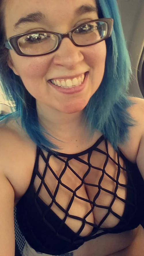 Blue Hair, Beautiful smile by mjd113