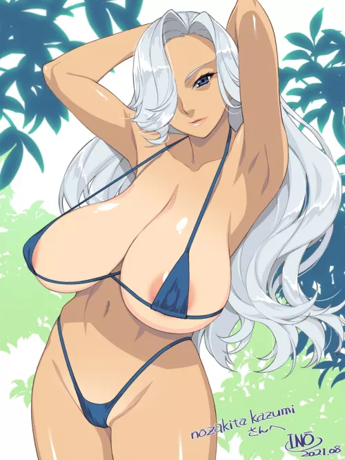 Blue String Bikini Arms Up (Ino) [Original] by sequence_string