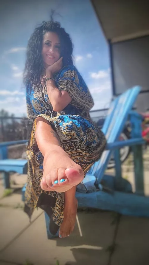 Blue Toenails 😊 by 1GodlessWoman