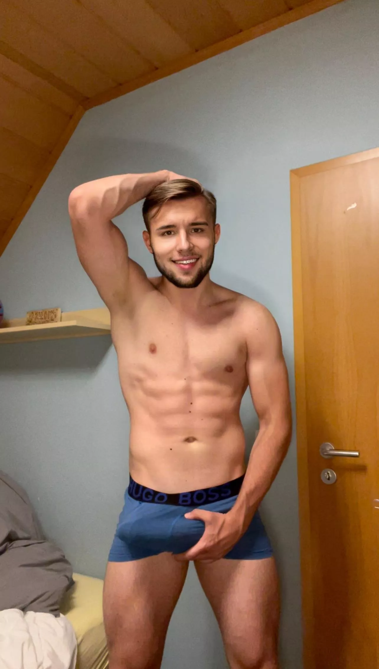 Blue underwear and huge dick posted by blondboyjan