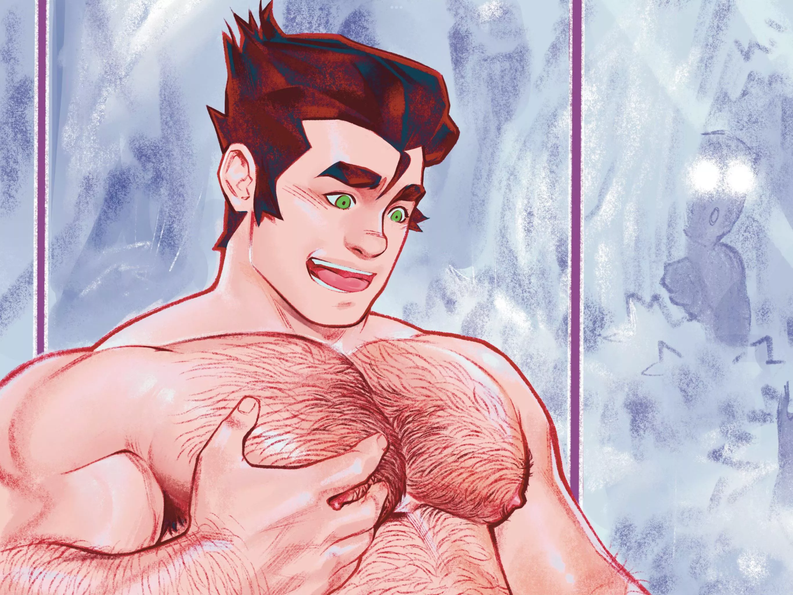 Bolin enjoying his bulk by me posted by Blakealexanderart