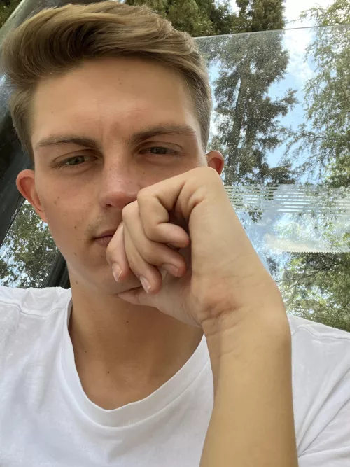 Bored bus stop selfie by brf297