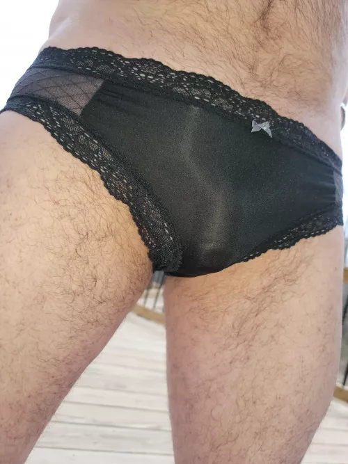 Borrowed a pair of wife's panties and wore them on my deck - Album in comments by smalldickhubby2020