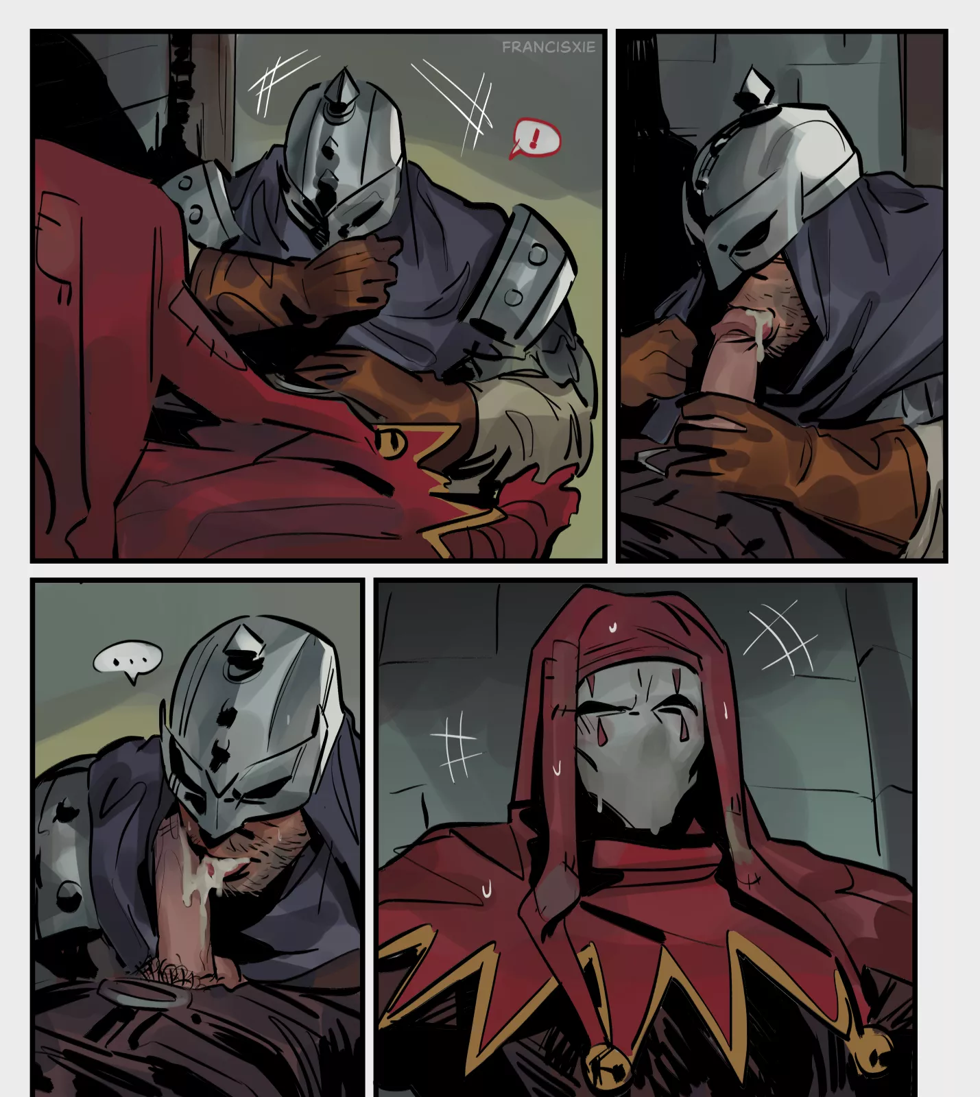 Bounty Hunter x Jester by francisxie (Darkest Dungeon) posted by GonePlayRaw