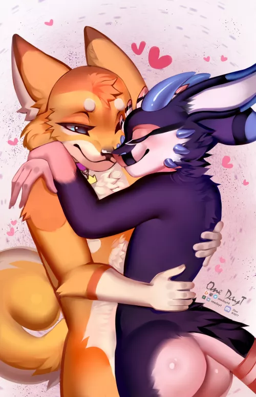 Boyfriend and I one year Anniversary (art by OnedayT) by Pikapetey