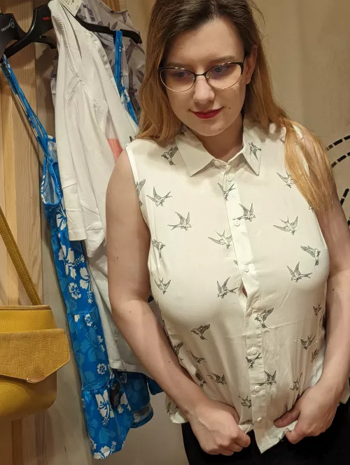 Braless in a fitting room 🤭 by TheGreedyTwo