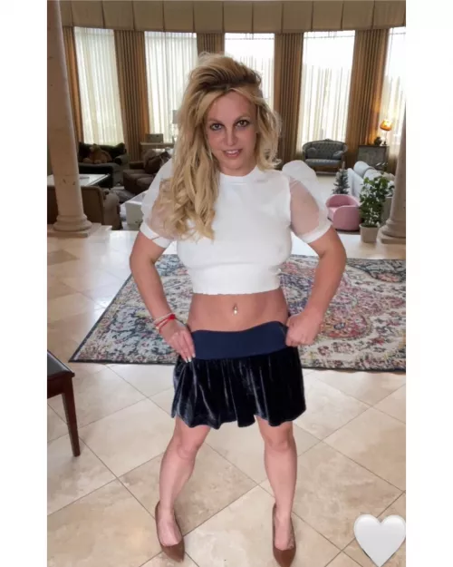 Britney Spears pokies in white top by jbporn